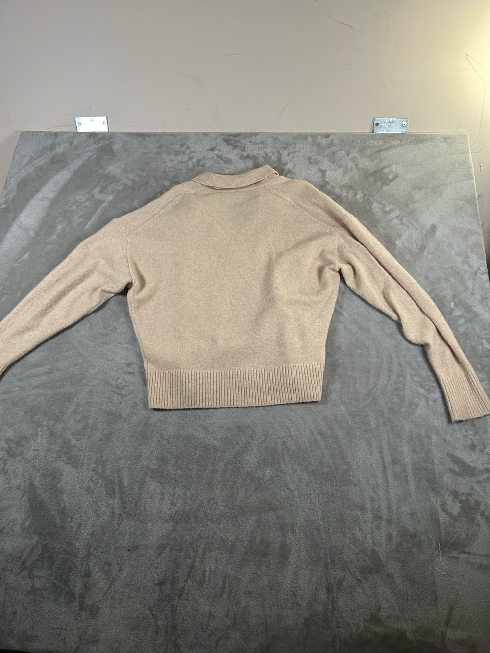 J.Crew Cropped Collared V-Neck Sweater in Beige - Picture 7 of 11